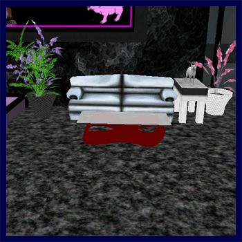 Sitting area in the gay virtual world transport
